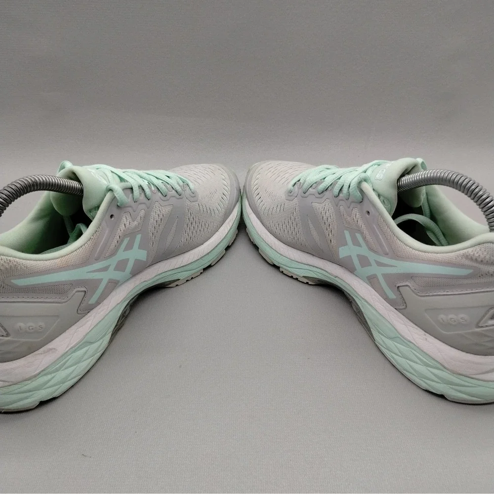 ASICS Gel-Kayano 23 Silver Mint Green Running Shoes Women 9 Athleisure Sports